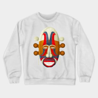 Watercolor tribal mask Crewneck Sweatshirt